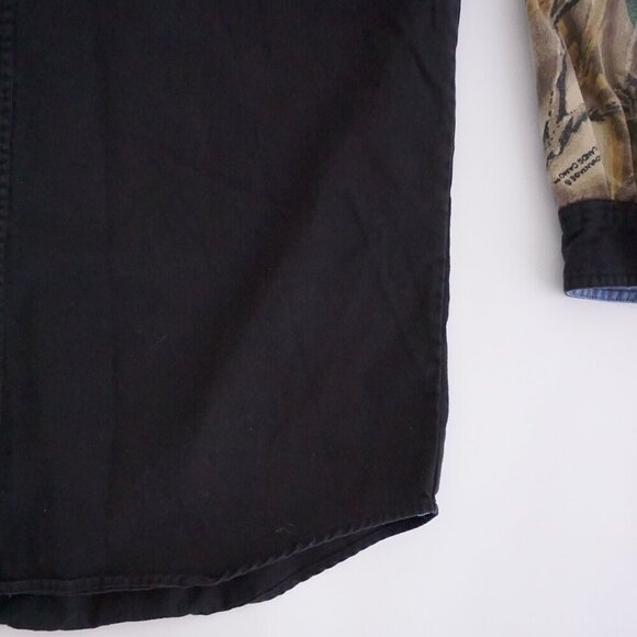 Roper Range Gear Advanced Wetlands Camo Ducks Shooting Patch Button Shirt L - Picture 5 of 10